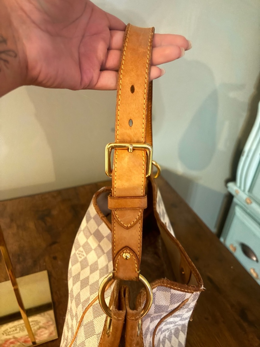 Louis Vuitton galleria pm Damier azur - Picture 4 of 9